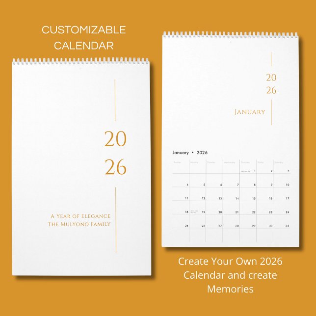 Calendario Diseño minimalista limpio (Subido por el creador)
