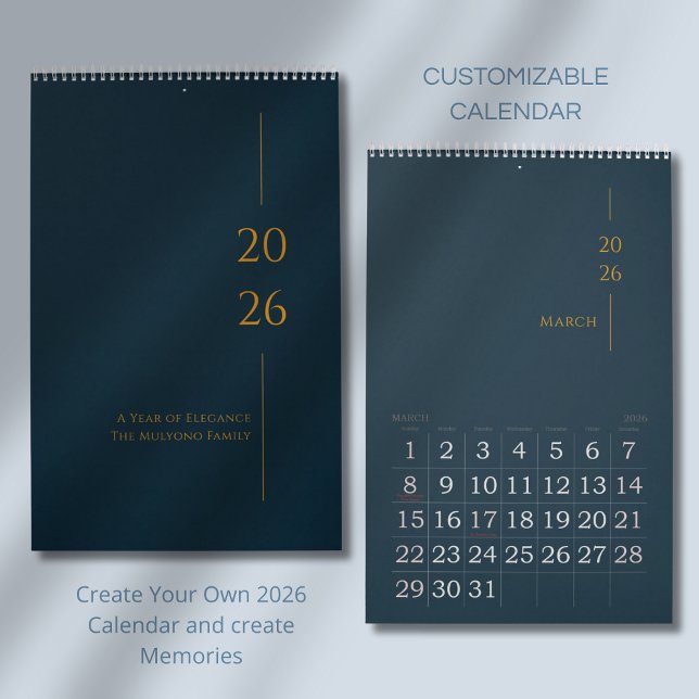 Calendario Diseño minimalista limpio (Subido por el creador)
