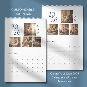 Calendario Diseño moderno de foto simple