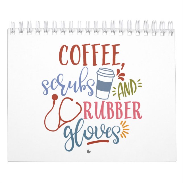 Calendario Diseño Para Enfermeras Y Guantes De Goma (Tapa)