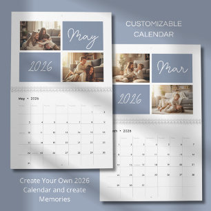 Calendario Diseño personalizado de foto minimalista moderna