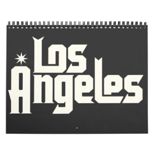 Calendario Diseño urbano retro estilo calle de Los Ángeles