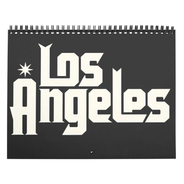 Calendario Diseño urbano retro estilo calle de Los Ángeles (Tapa)