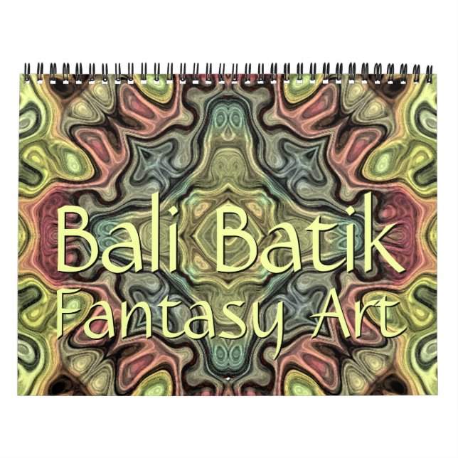 Calendario Diseños de arte fantasmas en el estilo Bali Batik (Tapa)