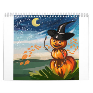 Calendario disfraz lindo de halloween