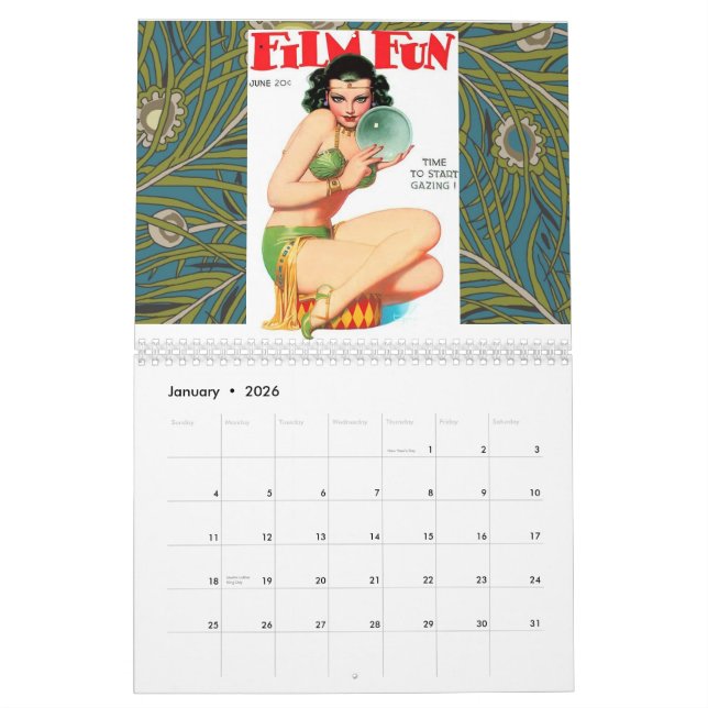Calendario DIVERSIÓN DE PELÍCULA Vintage (Jan 2026)