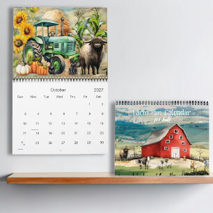 Calendario Diversión en la granja para niños del campo