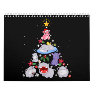 Calendario Divertido árbol de Navidad Hippo   Xmas Hippopótam