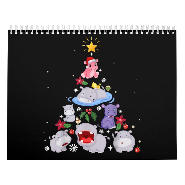 Calendario Divertido árbol de Navidad Hippo | Xmas Hippopótam (Tapa)