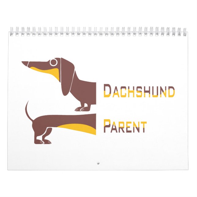 Calendario Divertido dachshund lindo para padres de perros la (Tapa)