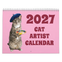 Calendario divertido de artista de gatos 2027