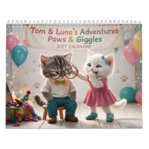 Calendario Divertido de Tom & Luna 2027: Patitas y