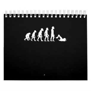 Calendario Divertido nadador de natación humana