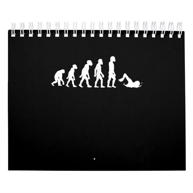 Calendario Divertido Natación Humana Evolución Nadadora (Tapa)