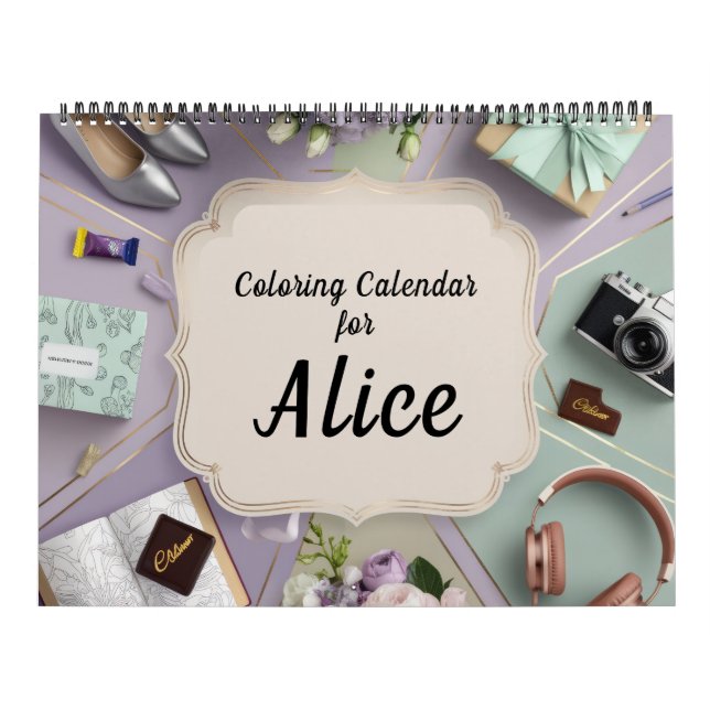 Calendario divertido para colorear (Tapa)