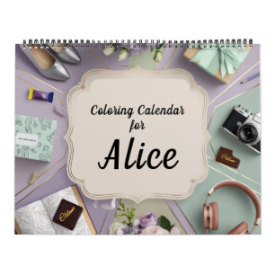 Calendario divertido para colorear