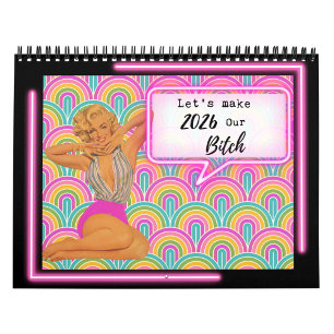Calendario Divertido Para Ella Regalo Amiga Retro 