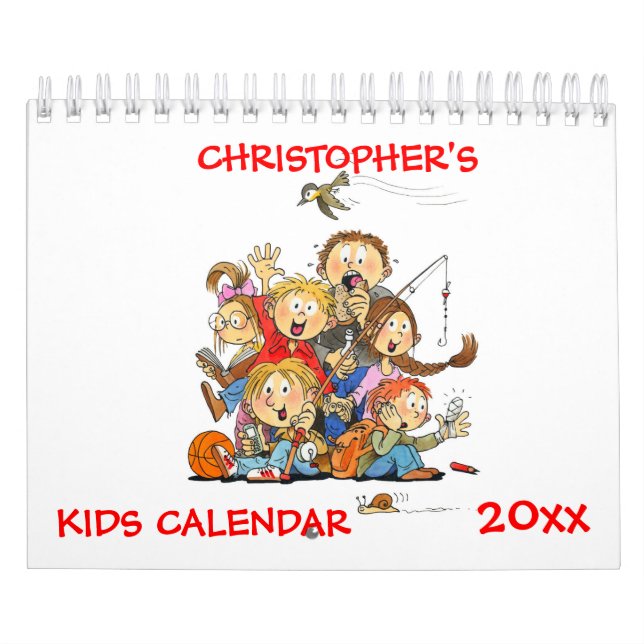 Calendario divertido para niños pequeños de calend (Tapa)