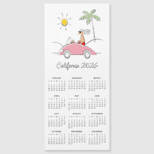 Calendario divertido y gracioso de California 2026