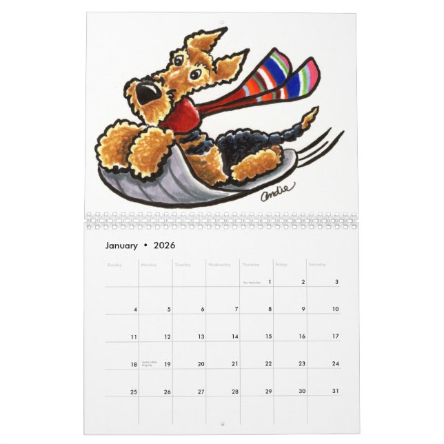 Calendario Divertidos Personalizados de Perro se tranquilizan (Jan 2026)