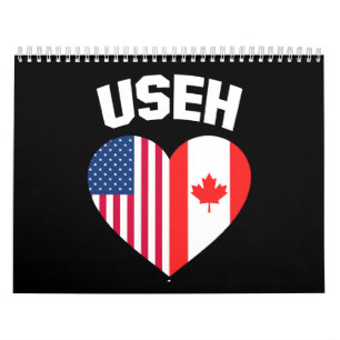 Calendario Diviértete con la bandera de América Canadá USEH A