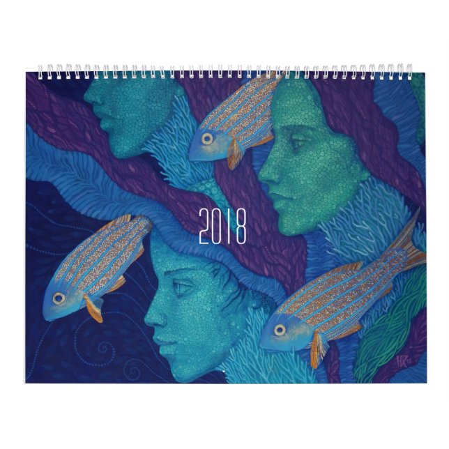 Calendario Divina feminista, chicas pintadas fantasía arte su (Tapa)