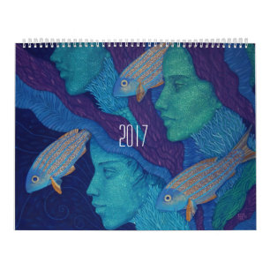 Calendario Divina feminista, chicas pintadas fantasía arte su