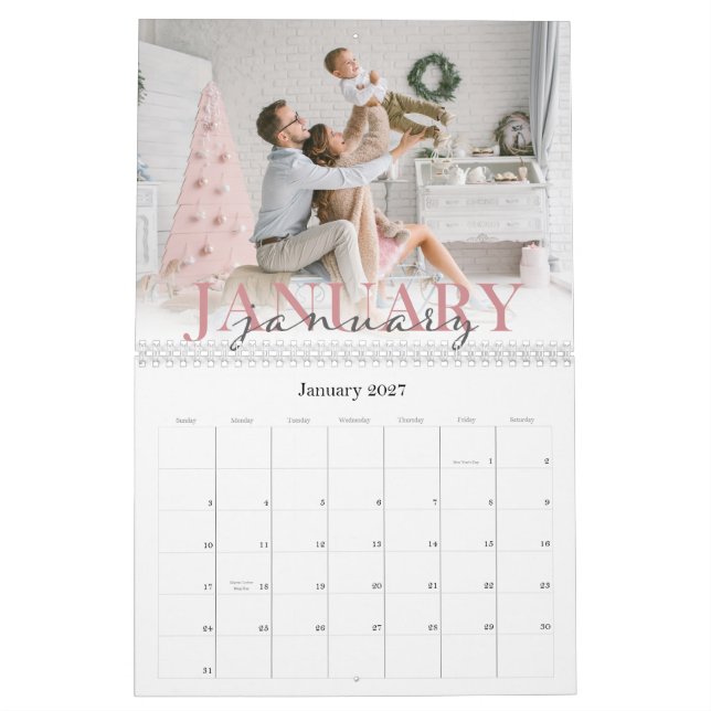 Calendario Doble fuente | Foto 2023 (Jan 2027)