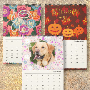 Calendario Doce Meses de Arte Personalizado para la Pared de