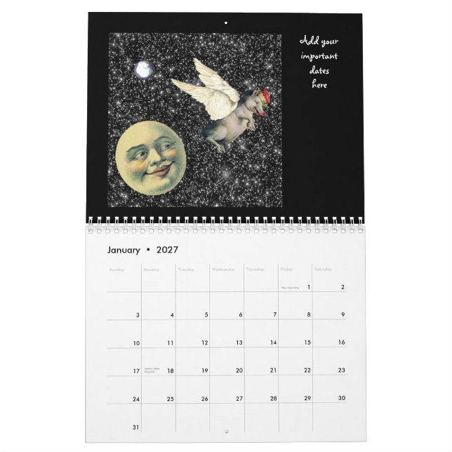 Calendario Doce Meses Peculiares 2012 (Jan 2027)