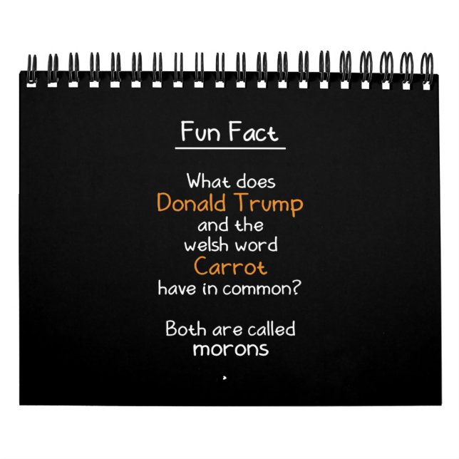 Calendario Donald Trump y el estrecho galés (Tapa)