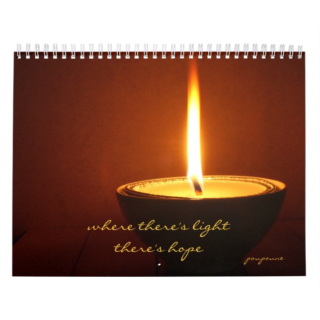 Calendario donde hay luz hay esperanza (Tapa)