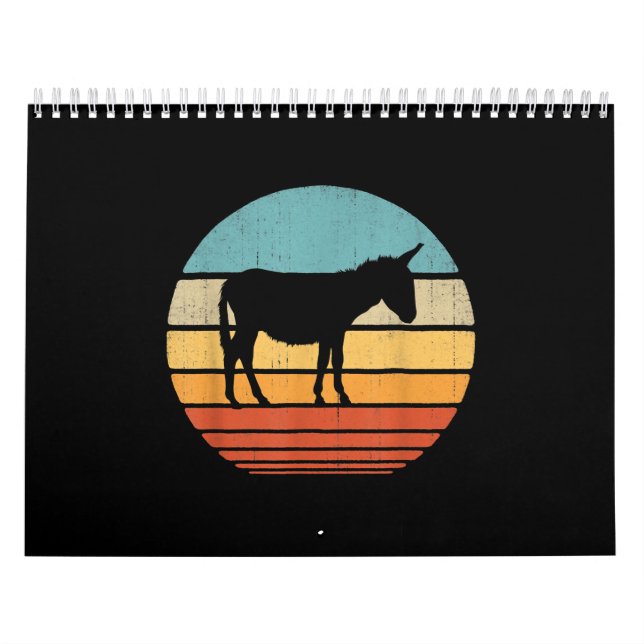 Calendario Donkey 60's 70s Regalos Agricultores Hombres Granj (Tapa)