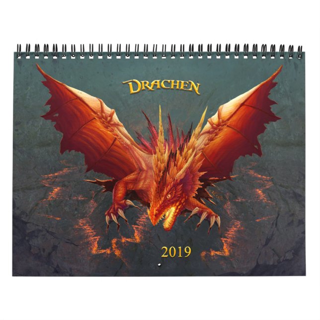 Calendario Dragón calendario, Dragon Calendar, (28cm x 22cm) (Tapa)