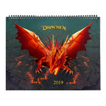 Dragón calendario, Dragon Calendar, (36cm x 28cm)