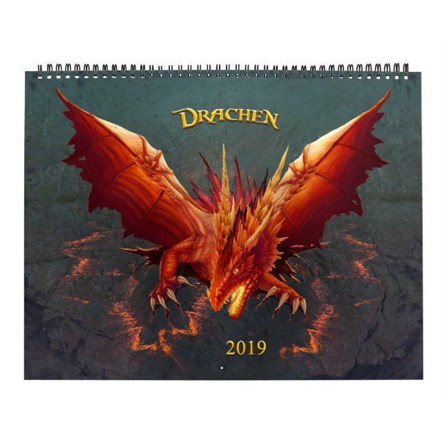 Calendario Dragón calendario, Dragon Calendar, (36cm x 28cm) (Tapa)