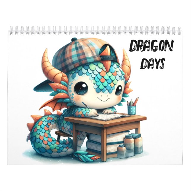 Calendario Dragon Days Niños de Estilo Ilustrado (Tapa)