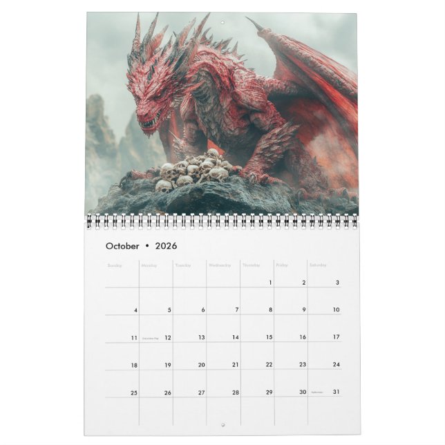 Calendario Dragones (Oct 2026)