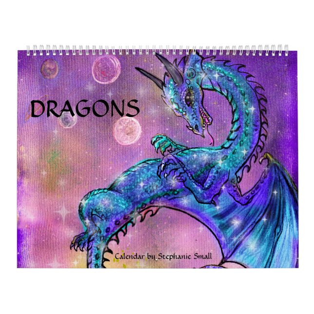 Calendario Dragones Monstruos Reptiles Criatura de Bestia Ani (Tapa)