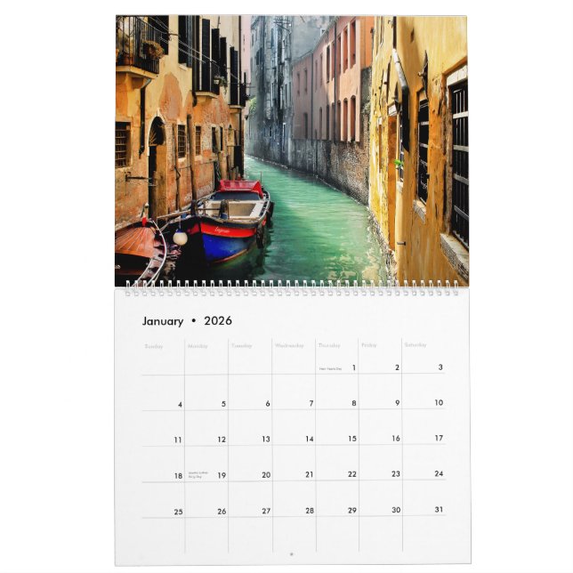 Calendario DREAM OF VENICE 2025 Calendar (Jan 2026)
