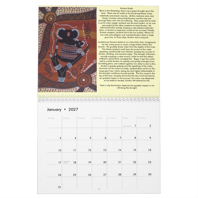 Calendario Dreamtime Calender 2011 (Jan 2027)
