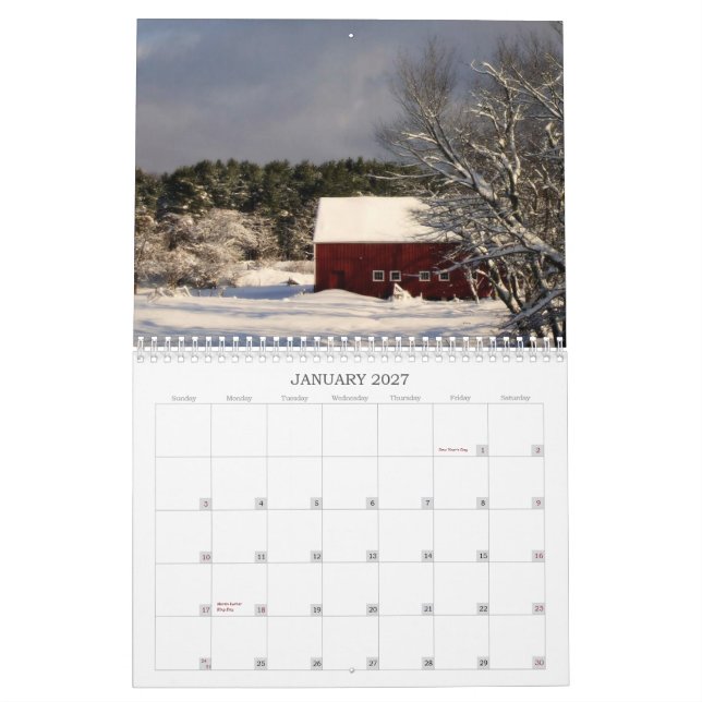 Calendario DSC_0022, visiones de New Hampshire (Jan 2027)