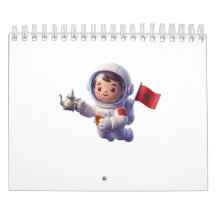 Dulce astronauta marroquí Kawaii Pegatina 3D