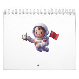 Calendario Dulce astronauta marroquí Kawaii Pegatina 3D