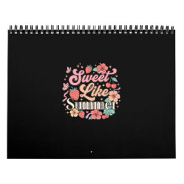 Calendario Dulce Como Verano Cute Fresa Cereza Floral Wo