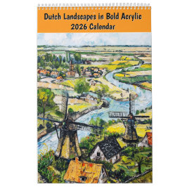 Calendario Dutch Landscapes in Bold Acrylic – 2026 Calendar