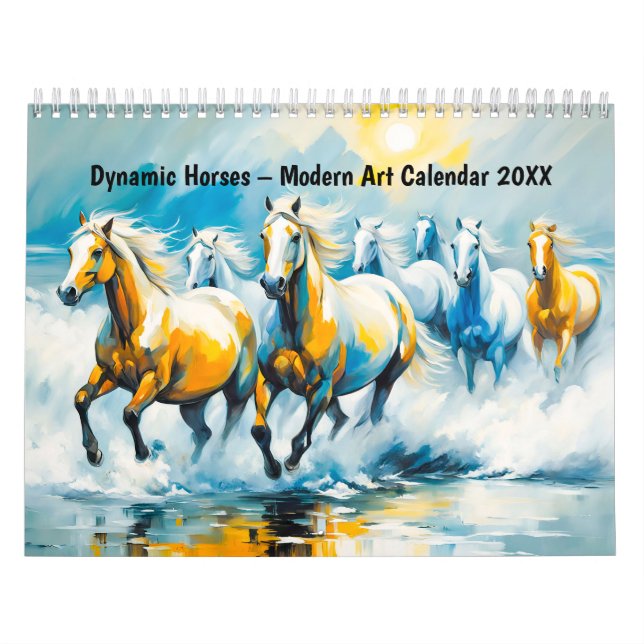 Calendario Dynamic Horses – Modern Art Calendar 2026 (Tapa)