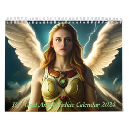 Calendario E.J. Gold Angel Zodiac Calendar 2024