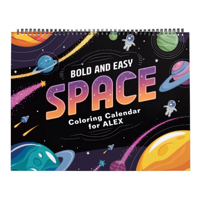 Calendario Easy Space Coloring Calendar (Tapa)