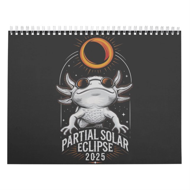Calendario Eclipse solar parcial 2025 Axolotl Anfibio (Tapa)